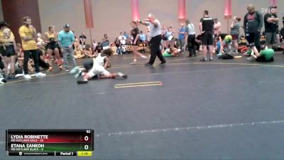 92 lbs Quarterfinals (8 Team) - Etana Sankoh, MO Outlaws Black vs Lydia Robinette, MO Outlaws Gold