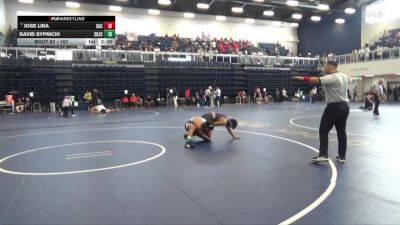 157 lbs Champ. Round 1 - Jose Lira, Santa Ana College vs David Sypnicki, Santa Rosa Junior College