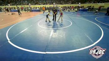 55 lbs Round Of 16 - Bexley Leisinger, Choctaw Ironman Youth Wrestling vs Joselyn Walker, Shawnee Takedown Club