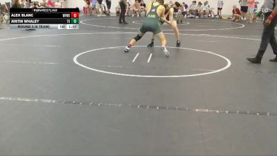 126 lbs Round 3 (6 Team) - Alex Blanc, West Forsyth Wrestling Club vs Justin Whaley, Team Snapdown