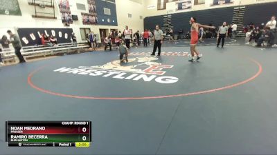 126 lbs Champ. Round 1 - Noah Medrano, Prosser vs Ramiro Becerra, Burlington