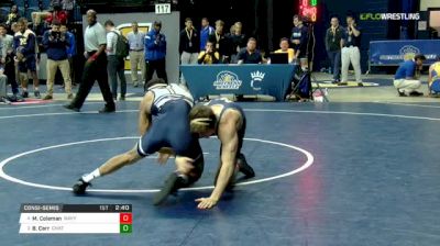 184 lbs Consolation - Michael Coleman, Navy vs Bryce Carr, Chattanooga