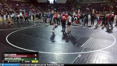 100 lbs Cons. Round 1 - Colt Carter, Steel City Reloaded Wrestling Club vs Grayson Ambroz, Pikes Peak Warriors Wrestling