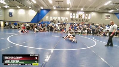 120 lbs 1st Place Match - Drayger Cloward, Uintah Jr High Wrestling vs Nixon Canfield, Sanderson Wrestling Academy