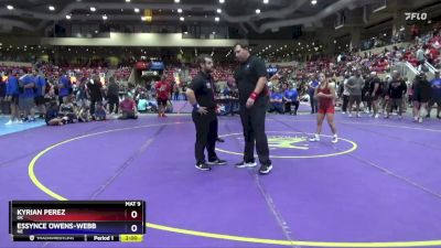 100 lbs Cons. Semi - Kyrian Perez, OK vs Essynce Owens-Webb, NE