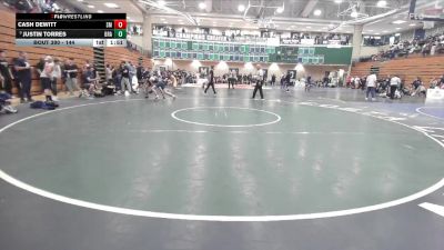 144 lbs Champ. Round 3 - Justin Torres, Brawley vs Cash Dewitt, San Marcos