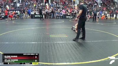 65 lbs Semifinal - Rylan Sandee, Hudsonville WC vs Eloise Burns, Sparta WC