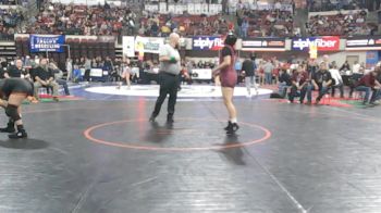 G - 170 lbs Cons. Round 3 - Kehtsin Stiffarm, Harlem (Girls) vs Carmelia Horn, Hardin (Girls)