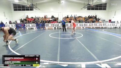 150 lbs Cons. Round 1 - Aaron Navarro, Madera South vs Kenneth Gonzales, Central