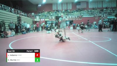 6U - 40 lbs Quarters - Jeremiah Adams, Columbia City Wrestling Club vs Corbin Burns, Apache Wrestling Club