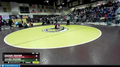 108 lbs 1st Place Match - Zayden Zentner, Team Temecula Wrestling Club vs Zachary Zentner, Team Temecula Wrestling Club