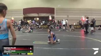 67 lbs Quarterfinal - William Craig, Untouchables vs Paeton Miller, Ragin Raisins