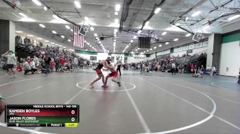 145-155 lbs Round 3 - Kamden Boyles, 2TG vs Jason Flores, Blue Valley Southwest