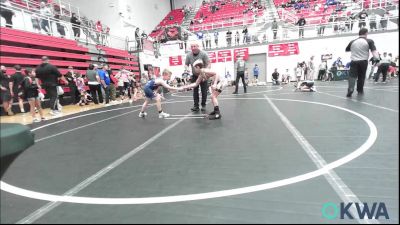 73 lbs Consi Of 8 #2 - Judge Lewis, Weatherford Youth Wrestling vs Dj Reeves, Midwest City Bombers Youth Wrestling Club
