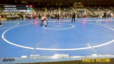 92 lbs Consolation - Mason Myers, WPA Spartans vs Archie Nelson, N8