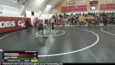 132 1A 1st Place Match - Evan Ragsdale, Cascade (Leavenworth) vs Bryar Jensen, Omak