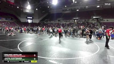 82 lbs Cons. Round 2 - Justin Huntsinger, Teller Takedown Wrestling Club vs Emiliano Antillon, Pomona Wrestling Club Colorado