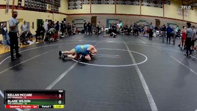 100 lbs Round 1 (10 Team) - Kellan Mccabe, Mat Warriors vs Blaise Wilson, The Compound