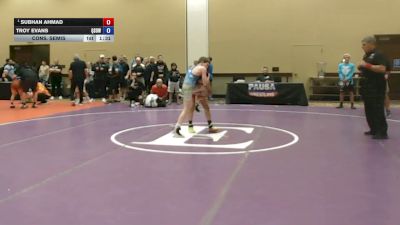 98 lbs Cons. Semis - Subhan Ahmad vs Troy Evans, Quest School Of Wrestling