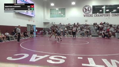 197 lbs Quarterfinals (8 Team) - Jacob Mott, Santa Ana College vs Jonathan Eubanks, Sierra College (RED)