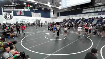115 lbs Cons. Round 2 - Alexa Gonzalez, Santa Ana vs Savannah Choi, Rancho Bernardo Wrestling Club