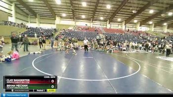 55 lbs Cons. Semi - Bryan Mecham, Cougar Wrestling Club vs Clay Bangerter, Wasatch Wrestling Club