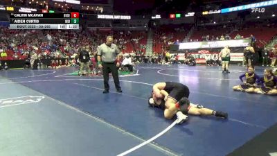 3A-285 lbs Champ. Round 2 - Aiden Curtis, Indianola vs Calvin McAvan, Dubuque Senior