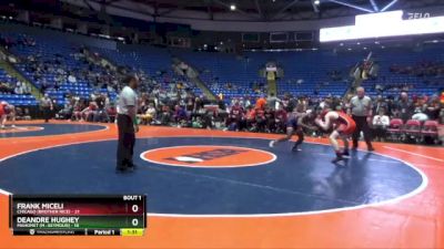 150 lbs Quarterfinals (8 Team) - Deandre Hughey, Mahomet (M.-Seymour) vs Frank Miceli, Chicago (Brother Rice)