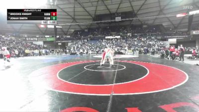 Boys 4A 285 lbs Quarterfinal - Jonah Smith, Yelm vs Brooks Knight, Kamiakin