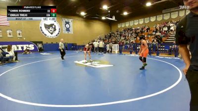 106 lbs Champ. Round 1 - Chris Romero, Cesar Chavez vs Emilio Trejo, Coalinga