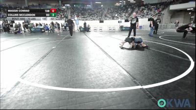 70 lbs 7th Place - Maggie Conrad, Team Worx Wrestling Club vs Collins Mcclendon, Viking Wrestling Club
