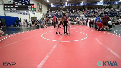 46 lbs Round Of 32 - Wayne Williams, Vinita Kids Wrestling vs Oliver Tipton, Wyandotte Youth Wrestling