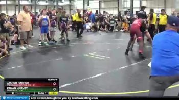125 lbs Round 1 (6 Team) - Jasper Harper, American Gladiators-Red vs Ethan Harvey, Steel Valley