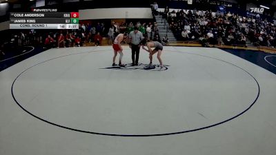 133 lbs Cons. Round 1 - James King, Alvernia University vs Cole Anderson, King`s (pa)