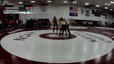 157 lbs Champ. Round 1 - Logan Andrews, Wisconsin-Oshkosh vs Michael Macias, Augustana (il)