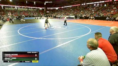 D1-182 lbs Cons. Round 1 - Grant Sorg, Sauk Prairie vs Travis Moore, Union Grove