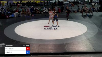 165 lbs Cons 32 #1 - Grady Cox, OR vs John Cole, OK