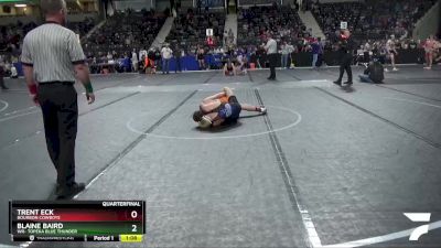 138 lbs Quarterfinal - Trent Eck, Bourbon Cowboys vs Blaine Baird, WR- Topeka Blue Thunder