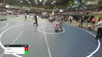 100 lbs Final - Juanito Lopez, Espanola Jr Wrestling vs Jake Sanchez-Vasquez, Pueblo County WC