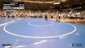 49 lbs Consolation - Wrenland Roberts, Wesley Wrestling Club vs Kane Leyba, Team Tulsa Wrestling Club