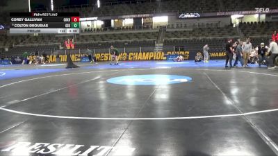 125 lbs Prelim - Corey Gallivan, Coker vs Colton Drousias, Glenville St.