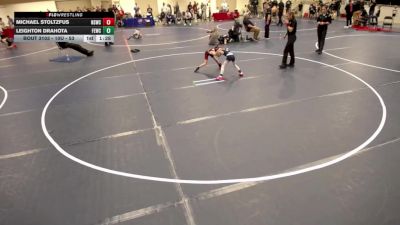 10U - 53 lbs Cons. Round 2 - Leighton Drahota, Flat Earth Wrestling Club vs Michael Stoltzfus, North Shore Wrestling Club
