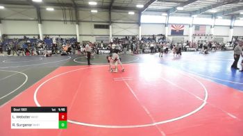 138 lbs Round Of 16 - Landen Webster, Westwood vs Ryder Surgenor, Nvrtc