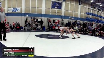 132 lbs Semis & Wb (16 Team) - Braeden Lintner, New Palestine vs Zane Maple, Fort Wayne Snider