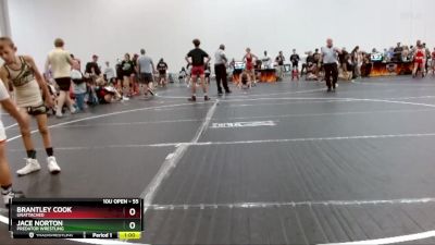 55 lbs Cons. Round 3 - Brantley Cook, Unattached vs Jace Norton, Predator Wrestling