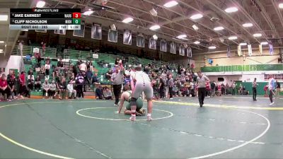 285 lbs Semifinal - Jake Earnest, Wadsworth vs Cliff Nicholson, Medina