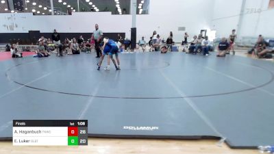 82 lbs Final - Adam Haganbuch, Team Nauman Wrestling Club ES vs Ethan Luker, Dueling Bandits