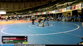 165 lbs Quarterfinals (8 Team) - Roberto Hines, Smithfield vs Brayden Zuercher, Nazareth