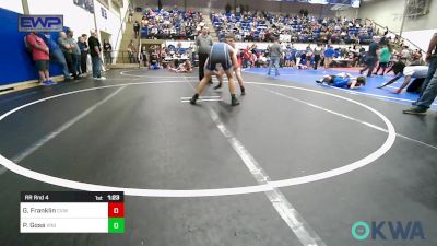 130 lbs Rr Rnd 4 - Gunner Franklin, Caney Valley Wrestling vs Parker Goss, Vinita Kids Wrestling