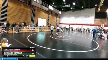 120 lbs Semifinal - Jonathan Thomas, Worland Middle School vs Nathaniel Sorrells, Lincoln Middle School